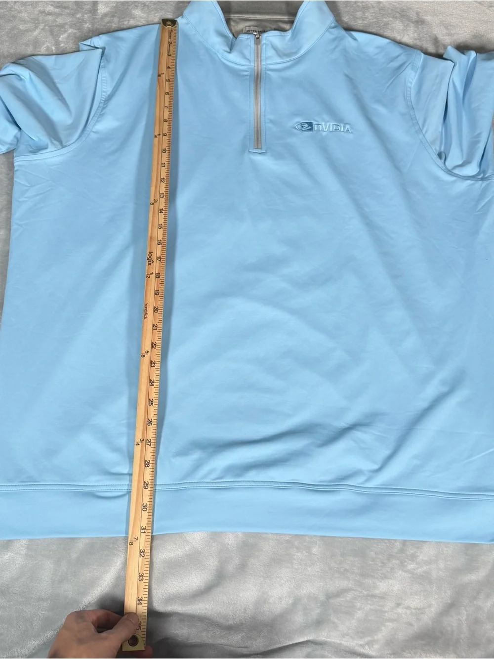Peter Millar 1/4 Zip Pullover Mens 3XL Nvidia Dell Tech Performance Blue